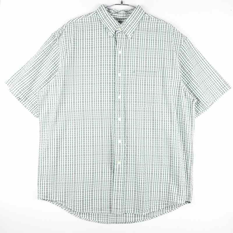 古着のチェック半袖シャツ