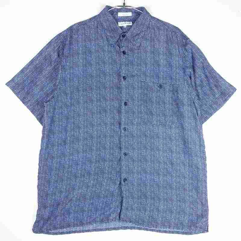 古着のシルク柄シャツ