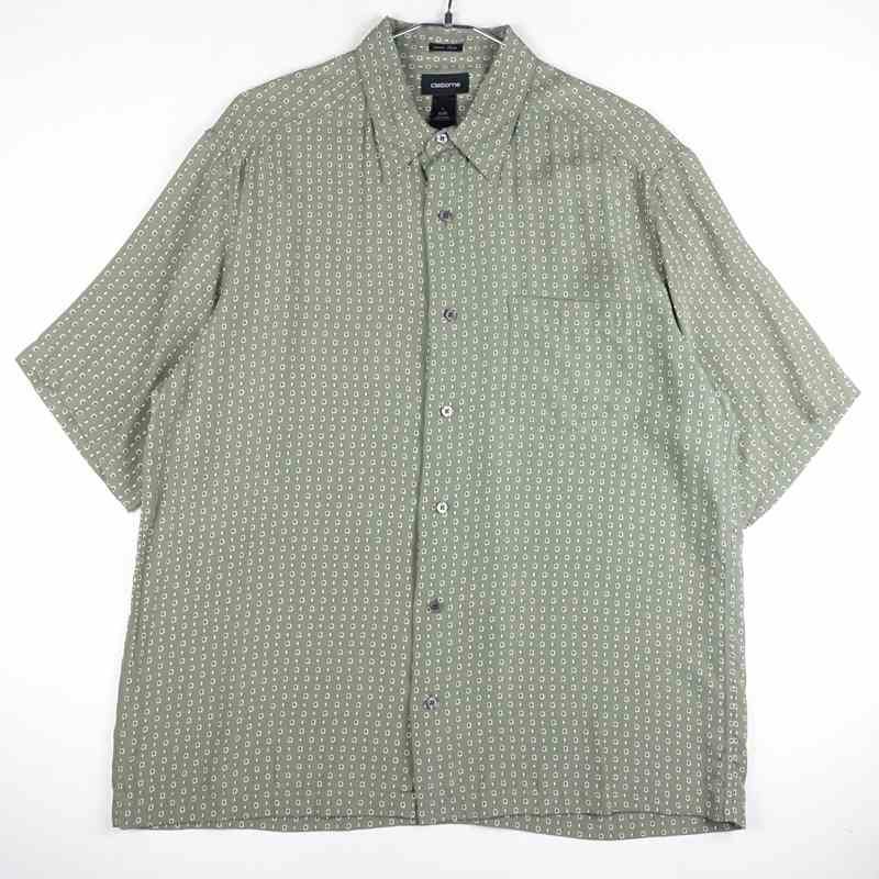 古着のシルク柄シャツ