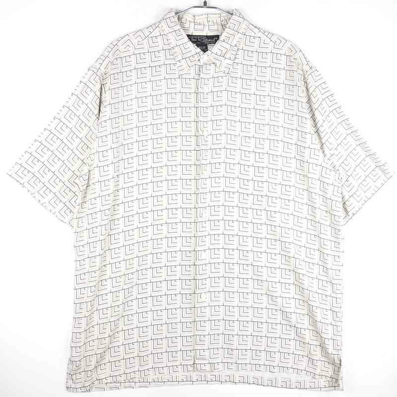 古着のシルク柄シャツ