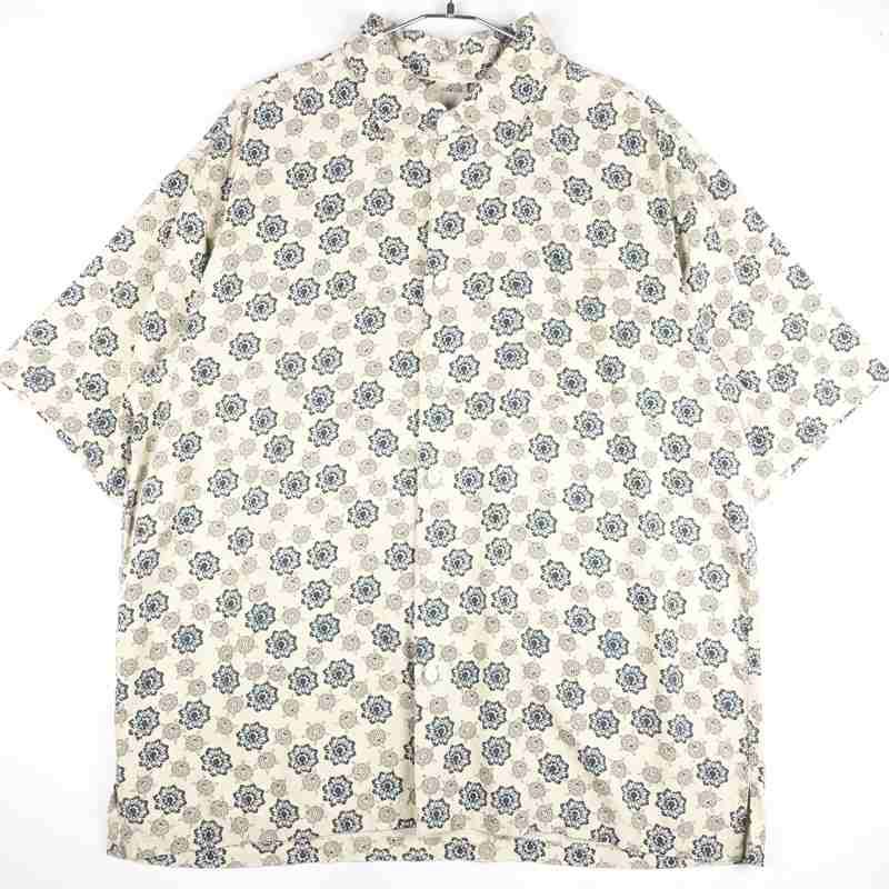 古着のシルク柄シャツ