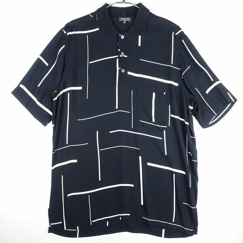 古着のレーヨン半袖シャツ