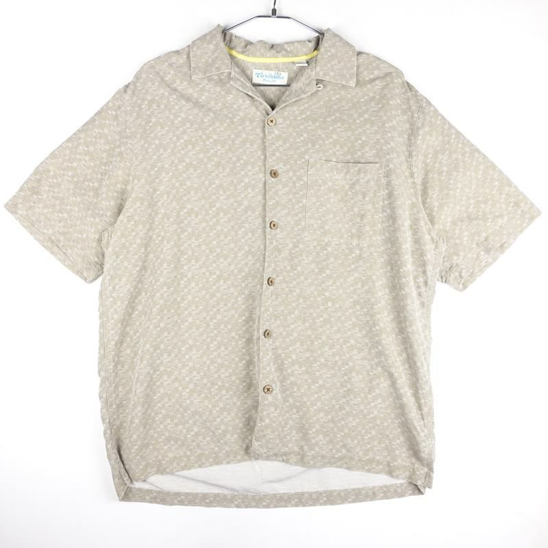 古着のシルク柄シャツ