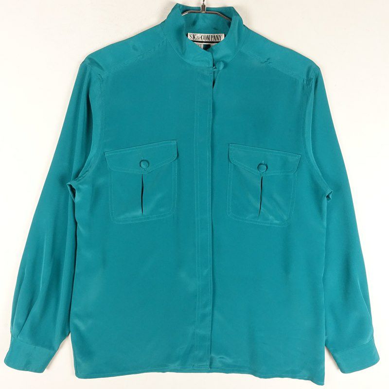 古着の総柄長袖シャツ