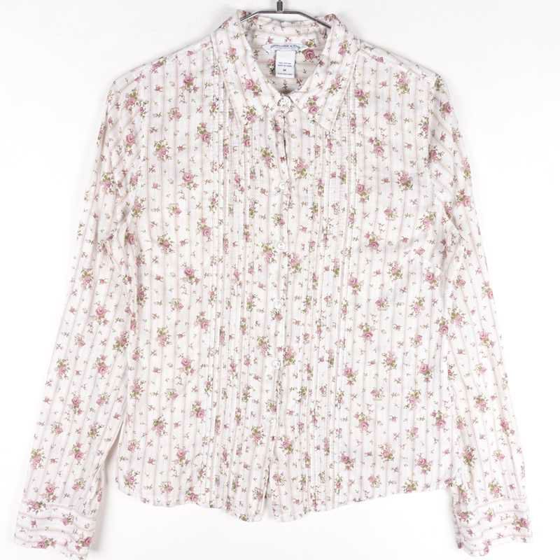 古着の総柄長袖シャツ