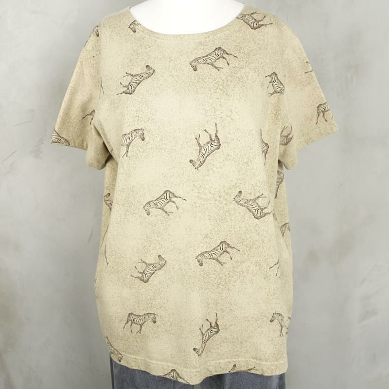 古着のアニマルプリントＴシャツ