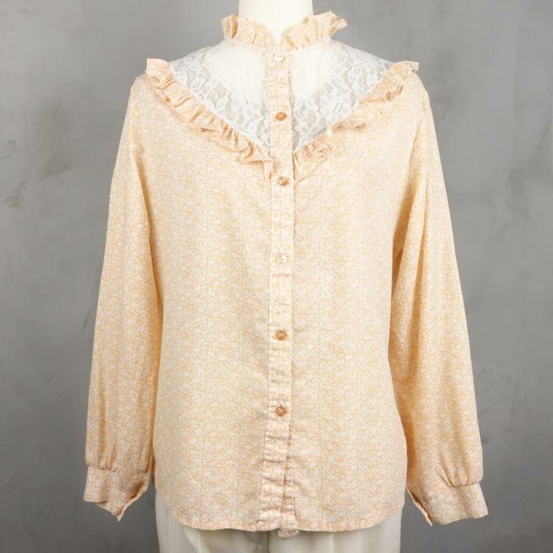 古着の長袖柄シャツ