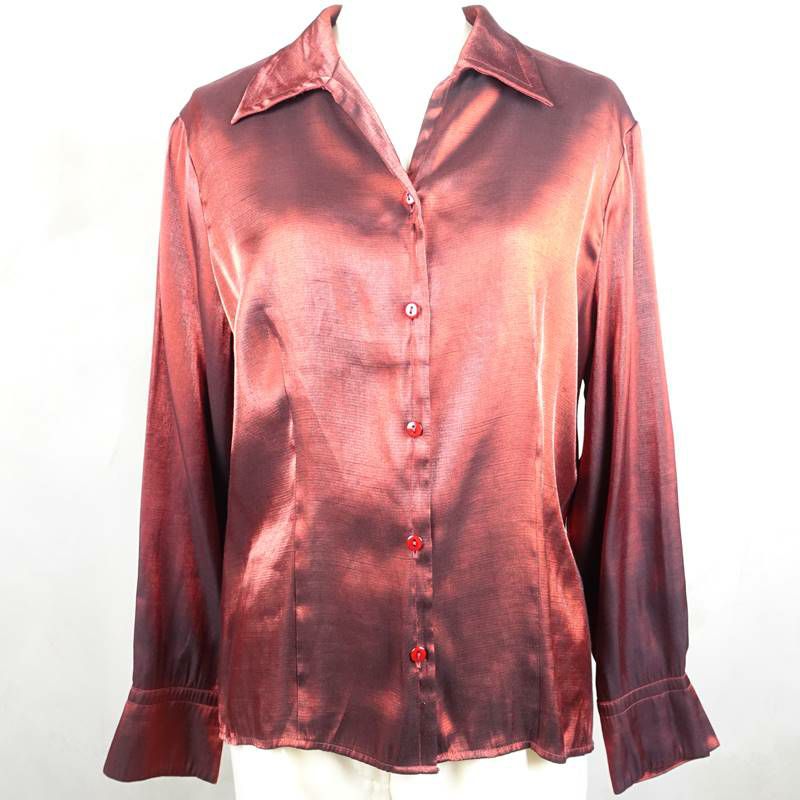 古着の長袖柄シャツ