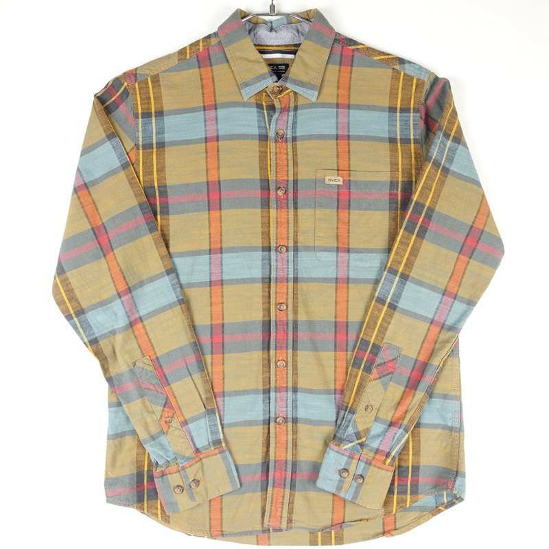 古着のチェック長袖シャツ