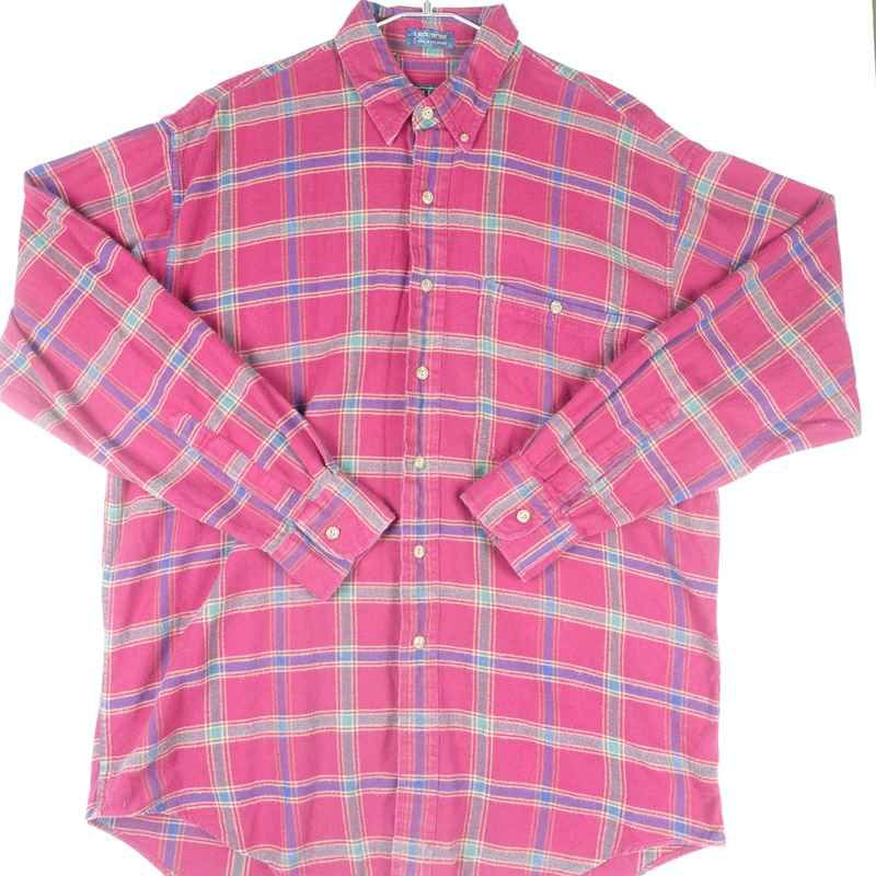 古着のチェック長袖シャツ