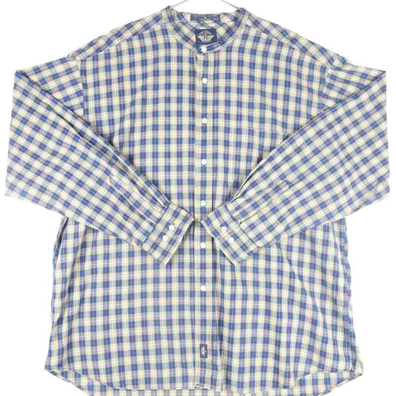 古着のチェック長袖シャツ