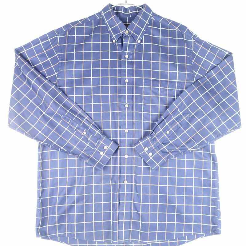 古着のチェック長袖シャツ