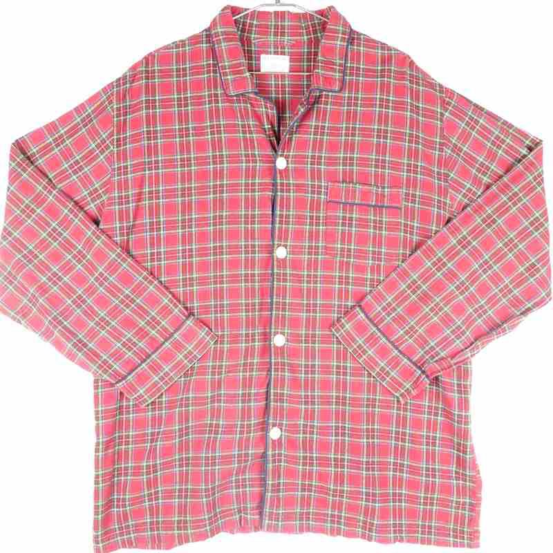 古着のチェック長袖シャツ