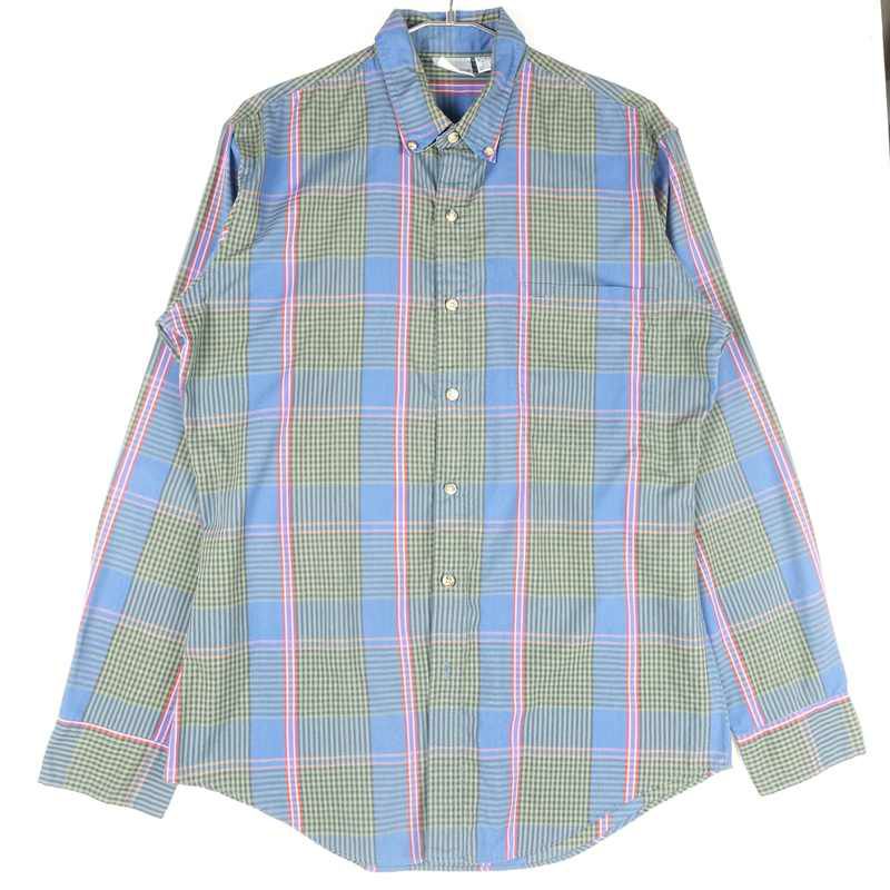 古着のチェック長袖シャツ