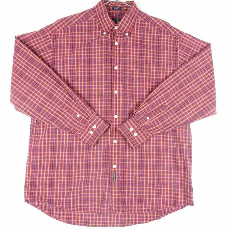 古着のチェック長袖シャツ