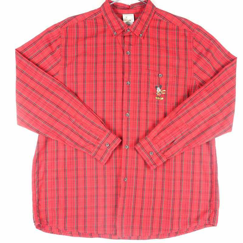 古着のチェック長袖シャツ