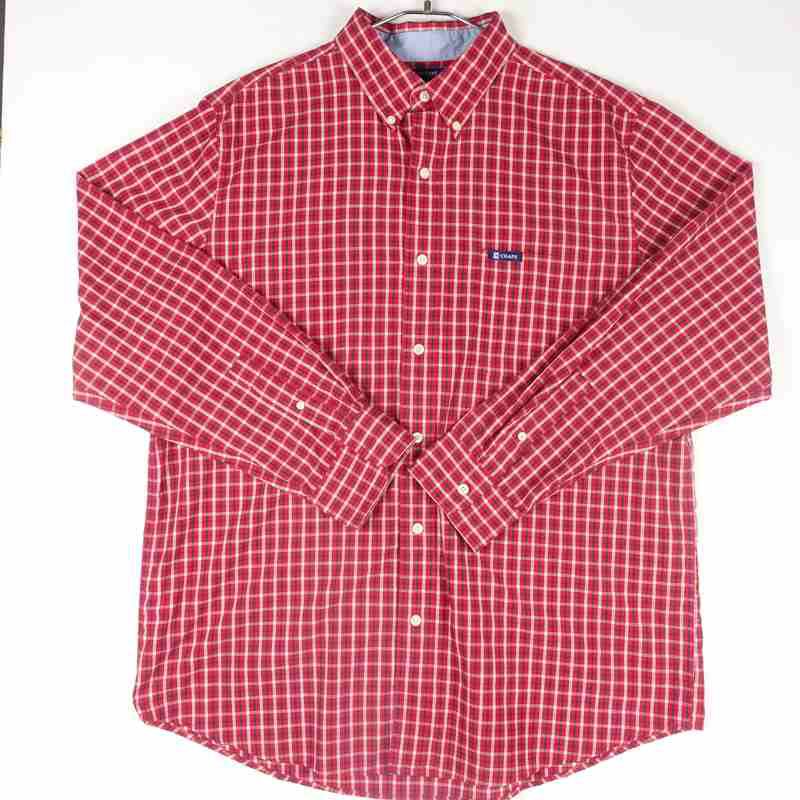 古着のチェック長袖シャツ