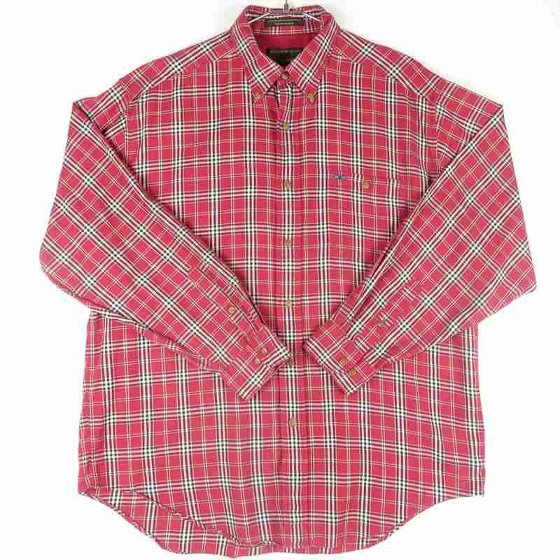 古着のチェック長袖シャツ