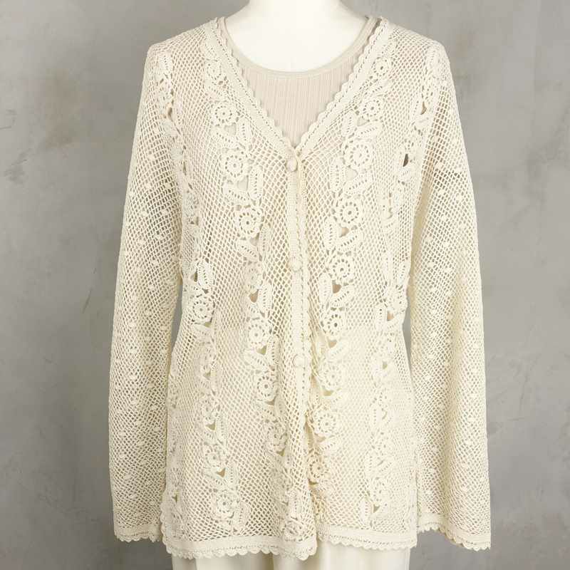 古着のメッシュカーディガン