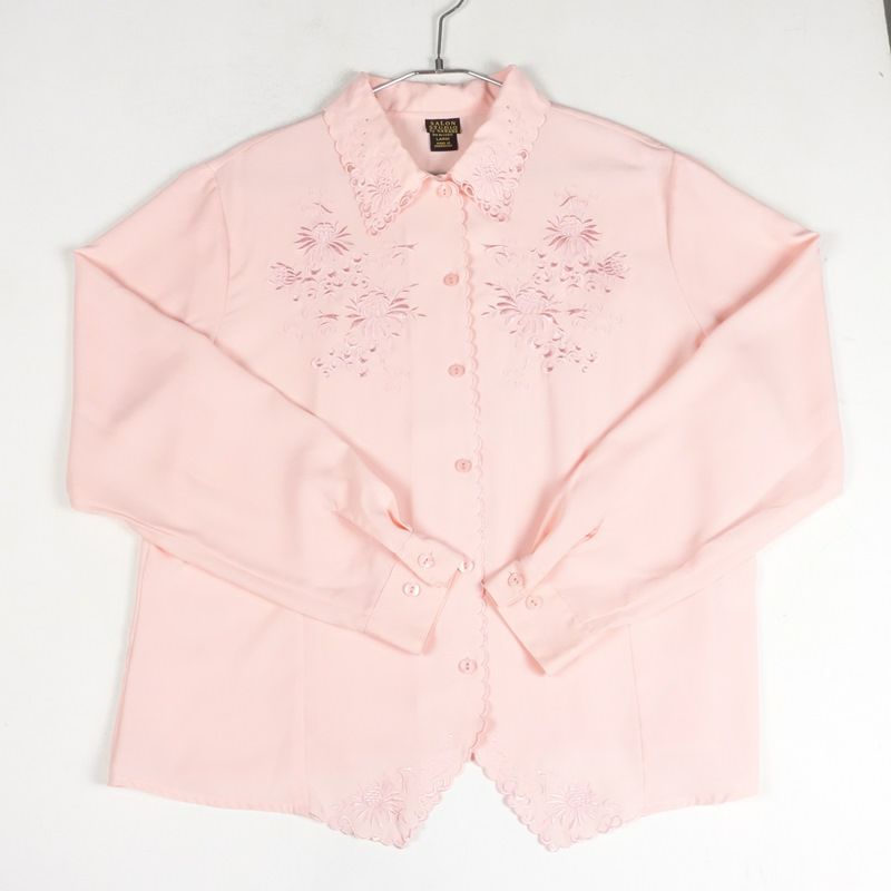 古着の刺繍長袖シャツ