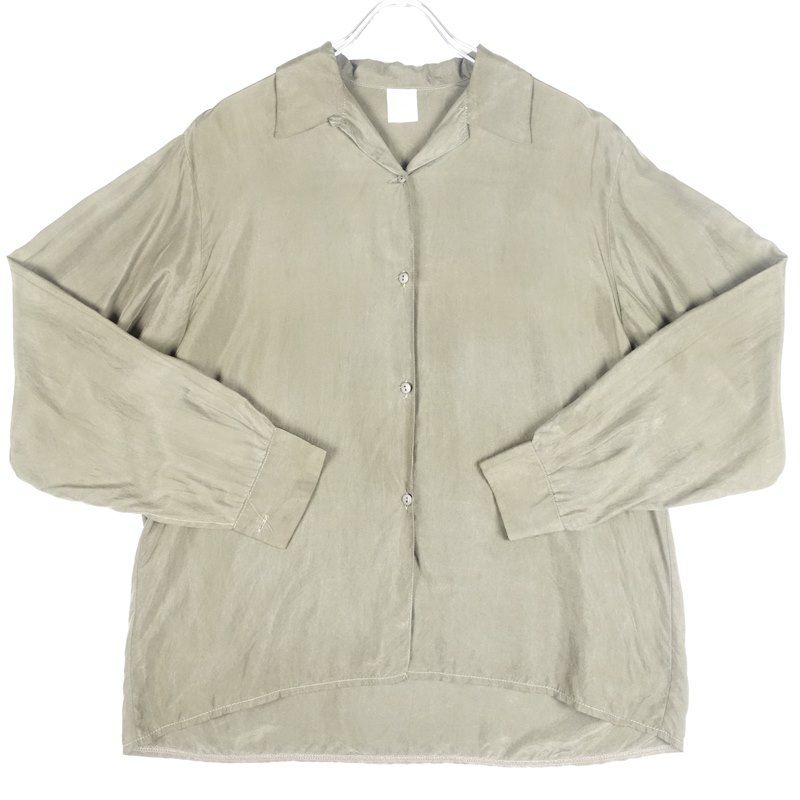古着のシルク長袖シャツ