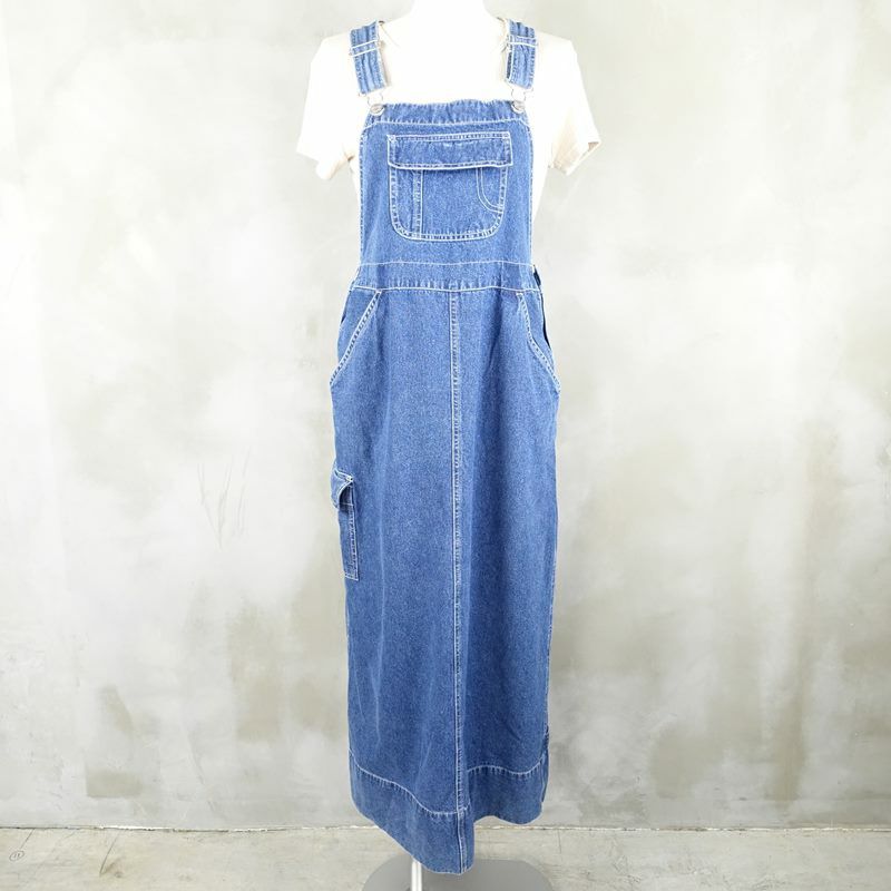 古着のデニムジャンパースカート