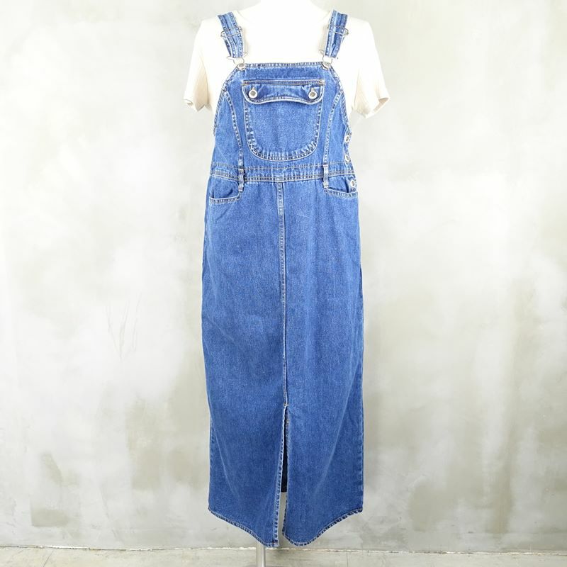 古着のデニムジャンパースカート