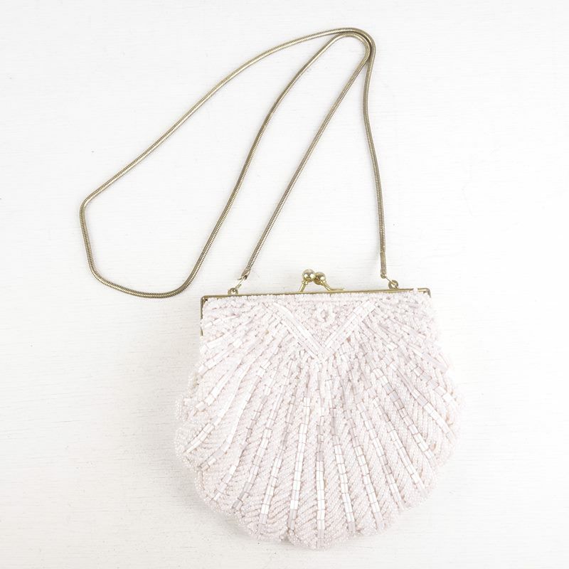 古着の貝殻モチーフショルダーポーチ