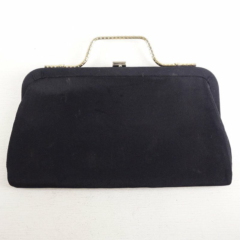 古着のがま口ハンドバッグ