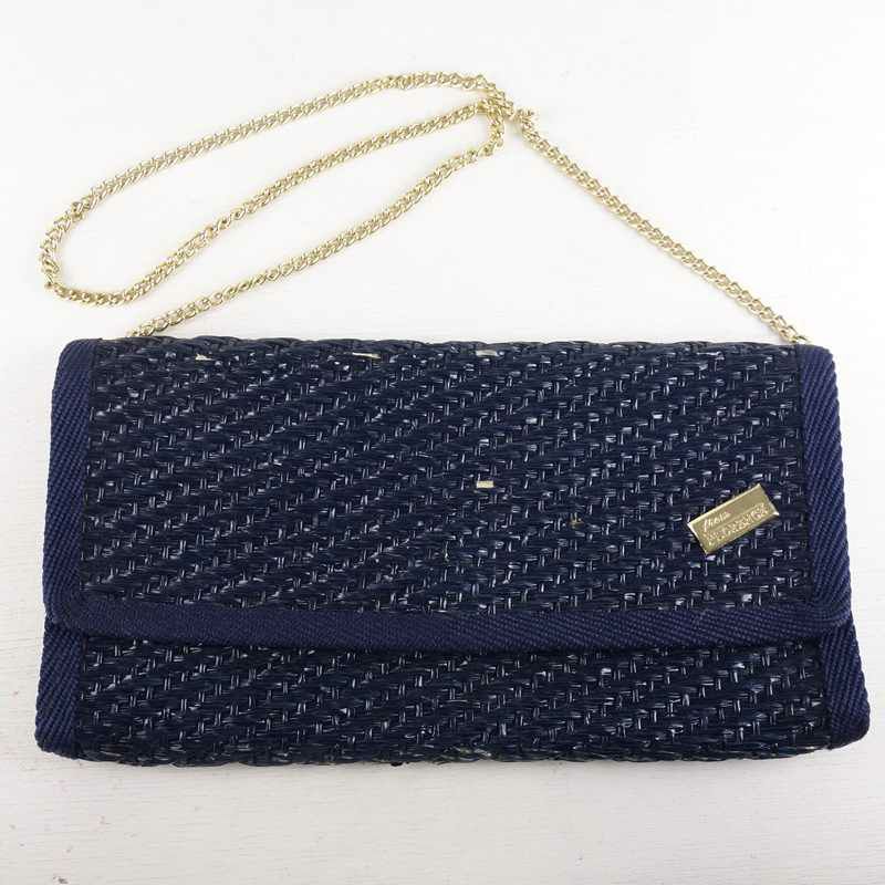 古着の麦わらショルダーバッグ