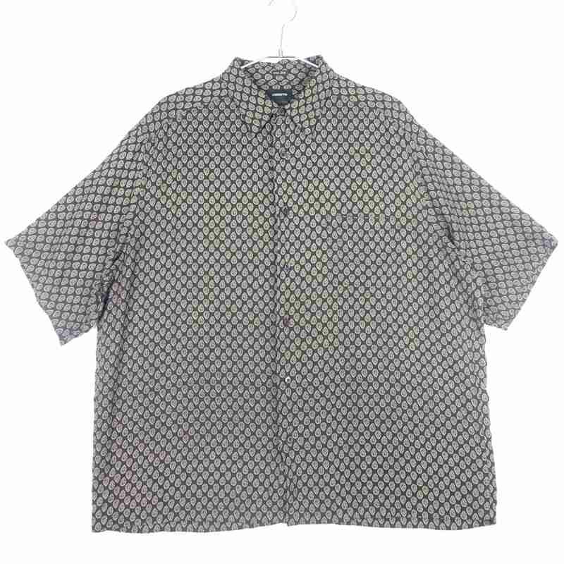 古着の小紋柄 シルク半袖シャツ