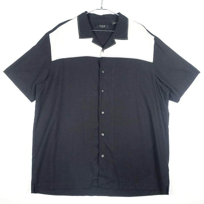 古着の開襟シルク半袖シャツ