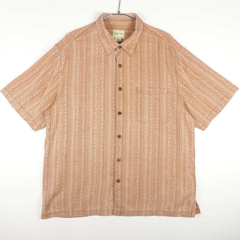 古着の総柄半袖シャツ