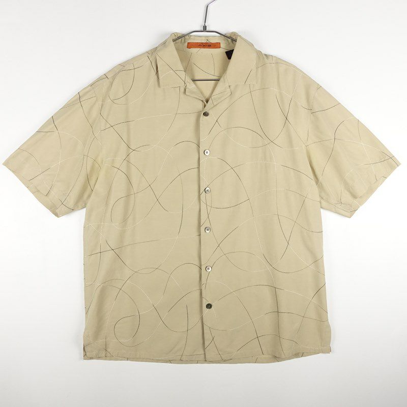古着の開襟ステッチ半袖シャツ