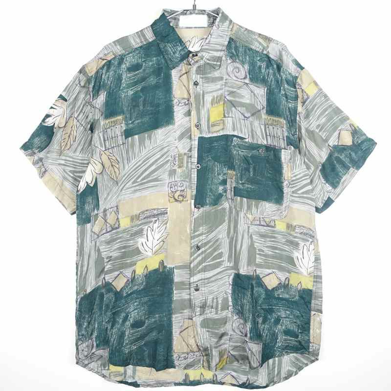 古着のアート風半袖シャツ