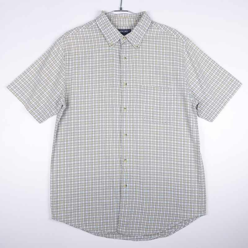 古着チェック半袖シャツ