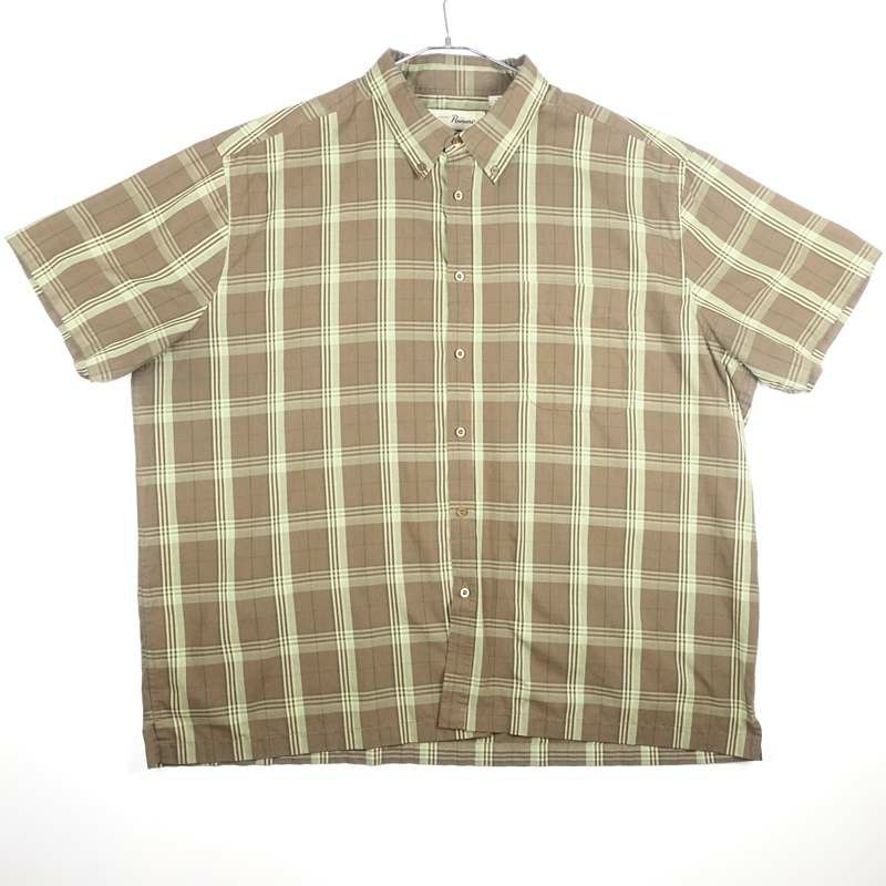 古着のチェック半袖シャツ