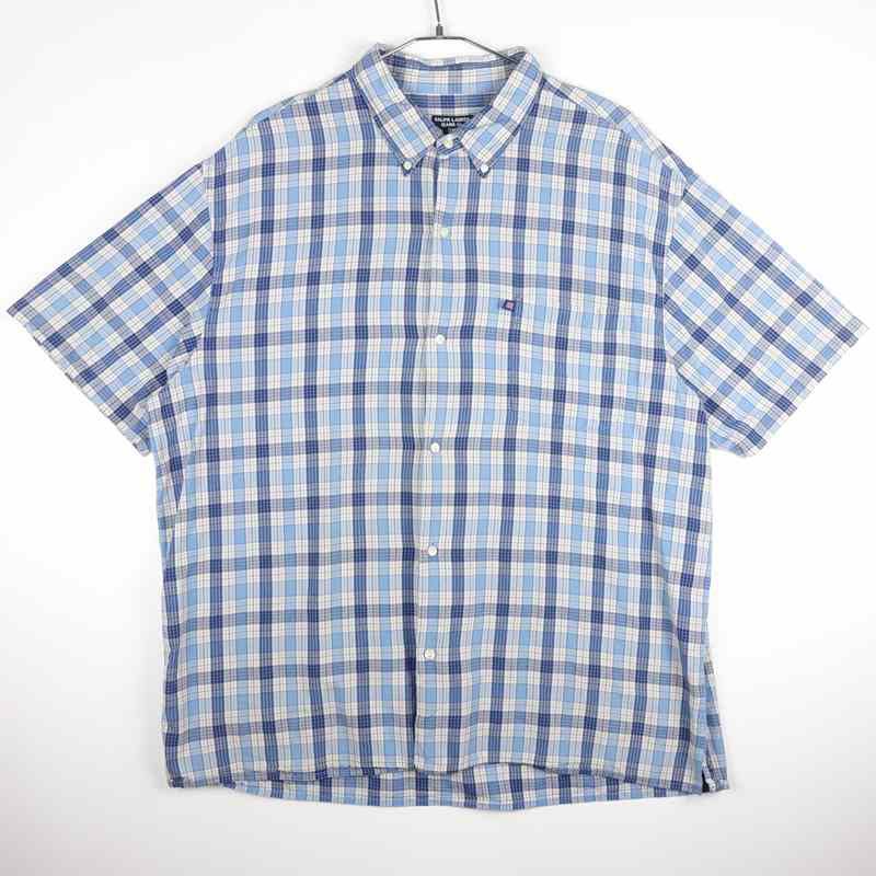 古着のラルフローレンチェック半袖シャツ
