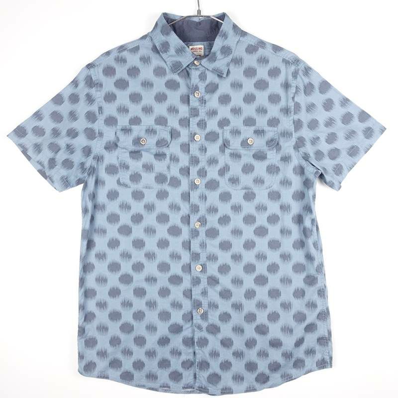 古着の小紋柄半袖シャツ
