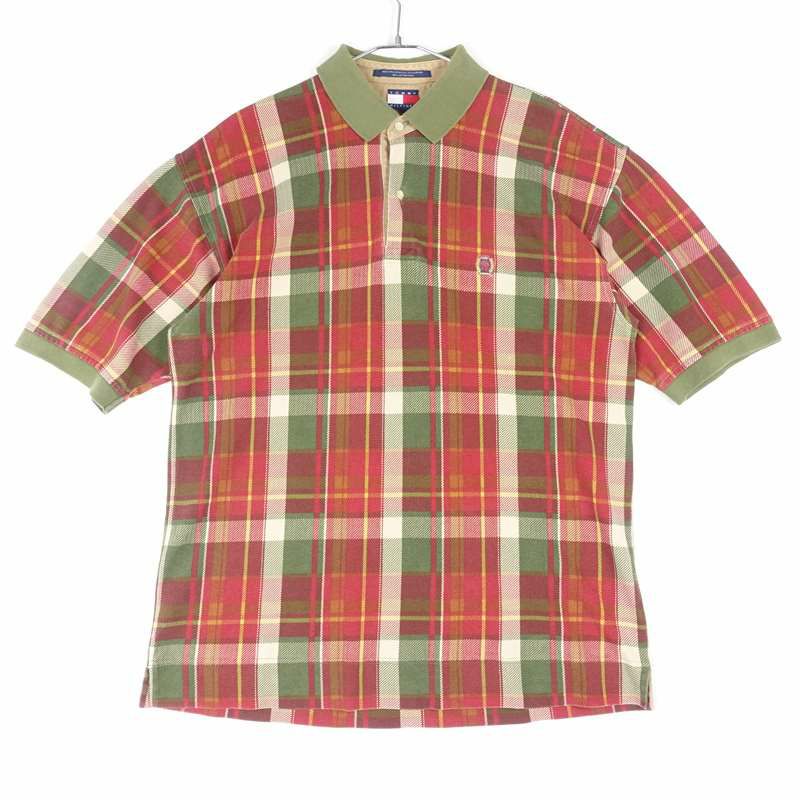 古着のトミーヒルフィガーチェックポロシャツ