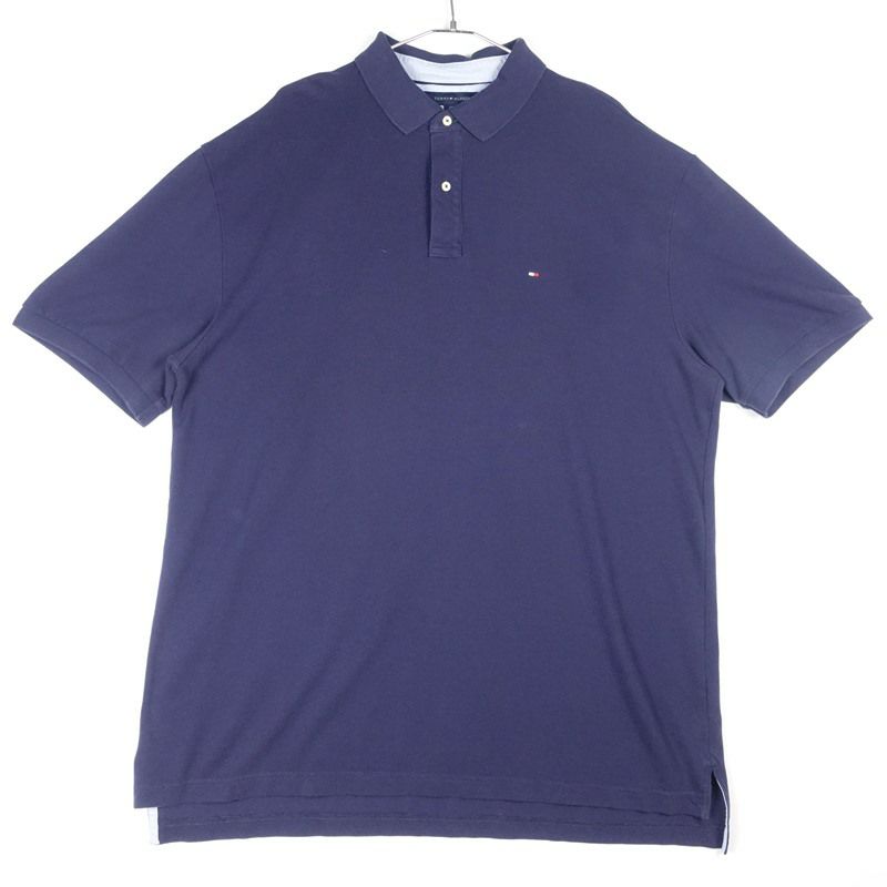 古着のトミーヒルフィガー無地ポロシャツ