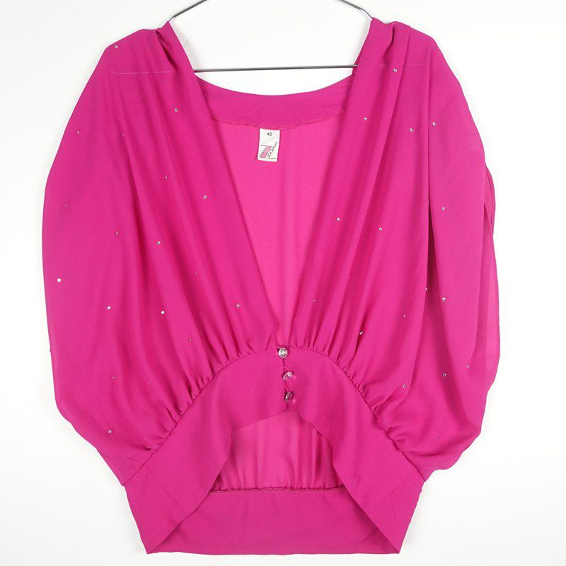 古着のラインストーンプリーツベスト