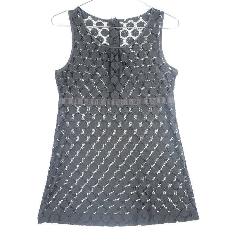 古着のシースルーメッシュタンクトップ