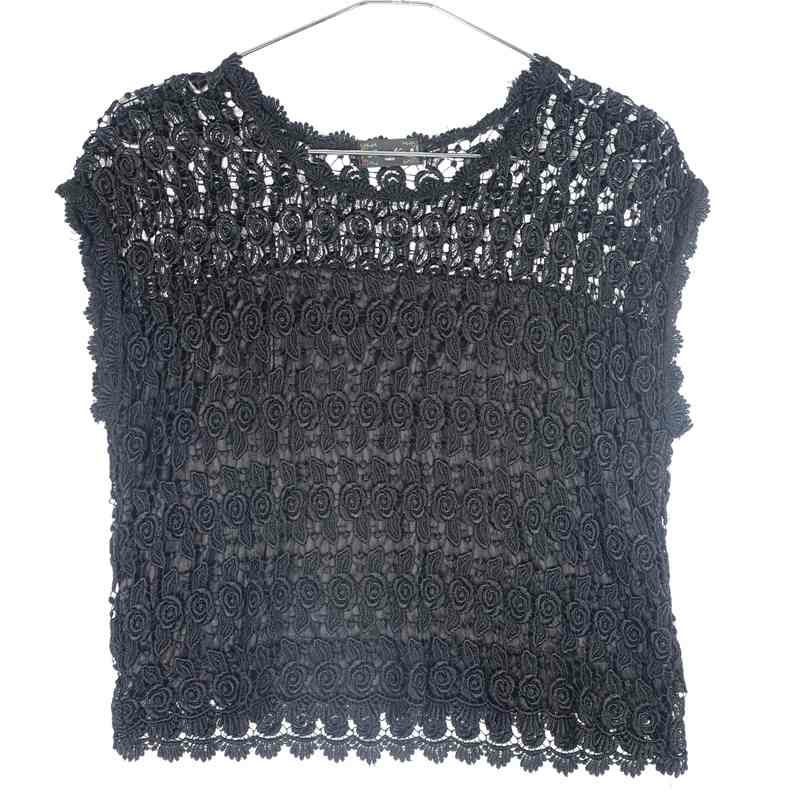 古着のシースルーメッシュプルオーバー