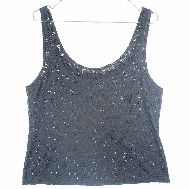 古着のシースルーメッシュタンクトップ