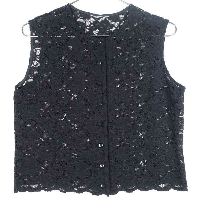 古着のシースルーメッシュタンクトップ