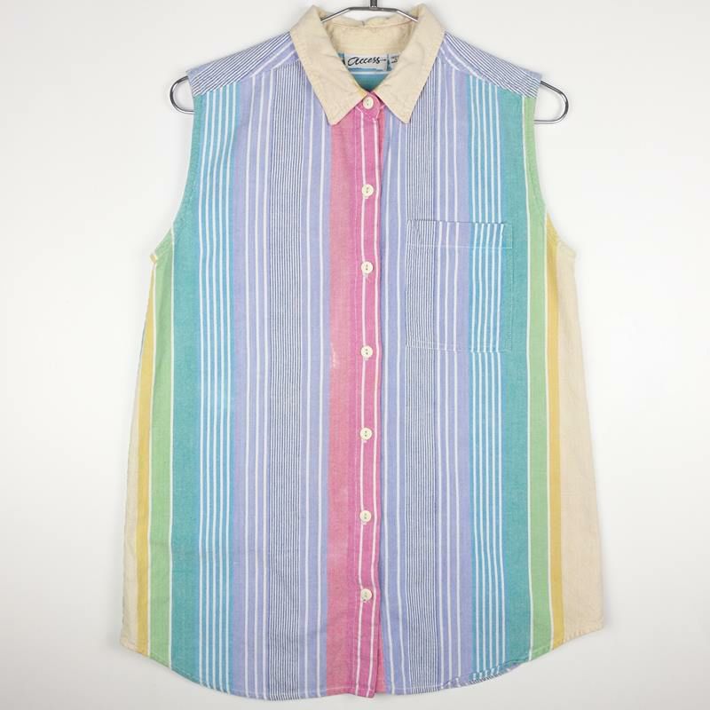 古着のストライプシャツタンク