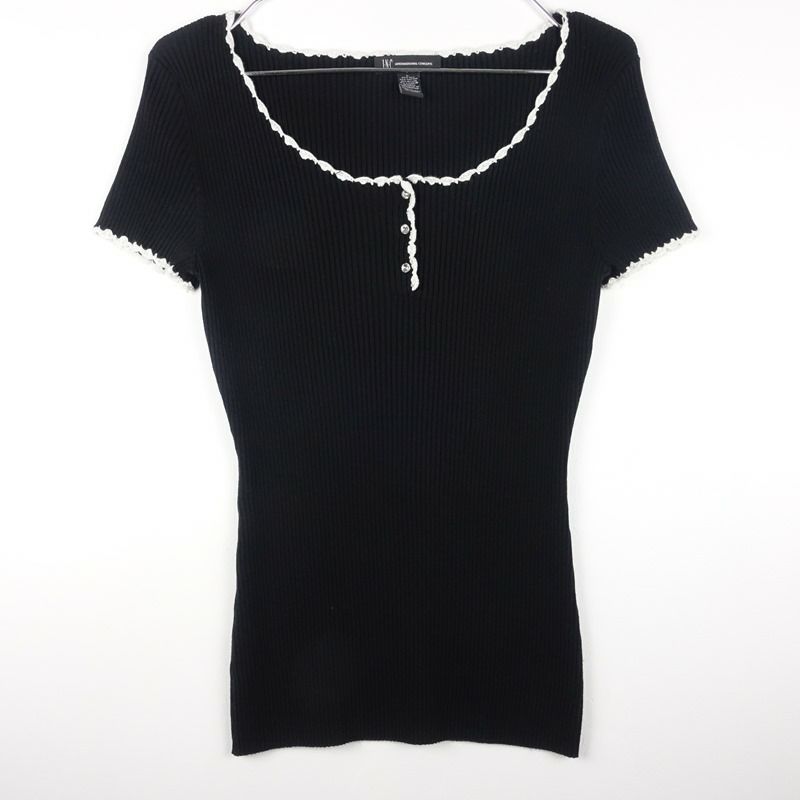 古着のヘンリーネックリブ Tシャツ