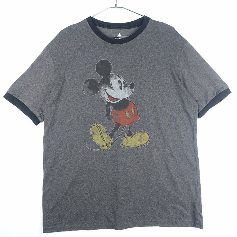 古着のディズニーミッキートリムTシャツ