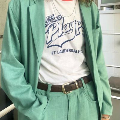 あのちゃん　着用　FAFATT ファファット　Vネックデニムプルオーバー　古着